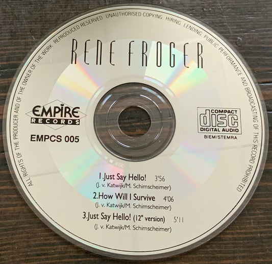 René Froger : Just Say Hello! (CD, Single)