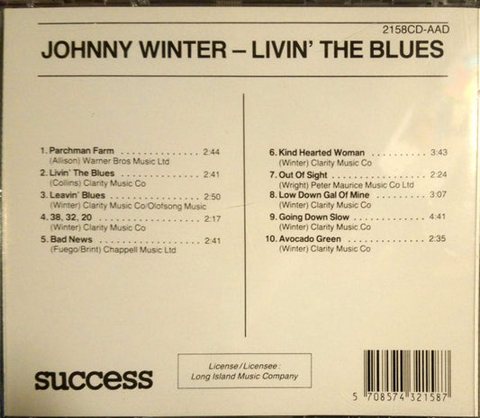 Johnny Winter : Livin' The Blues (CD, Comp, RE)