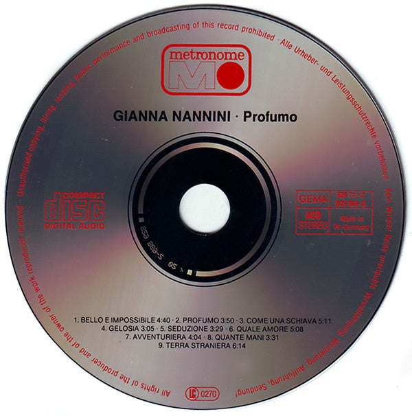 Gianna Nannini : Profumo (CD, Album)