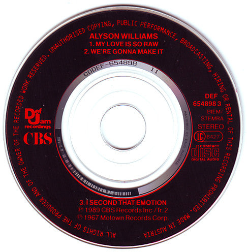 Alyson Williams : My Love Is So Raw (CD, Mini, Maxi)