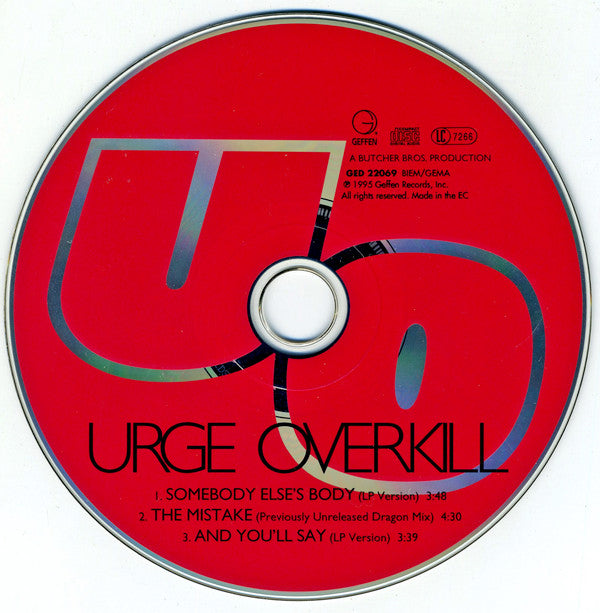 Urge Overkill : Somebody Else's Body (CD, Single)