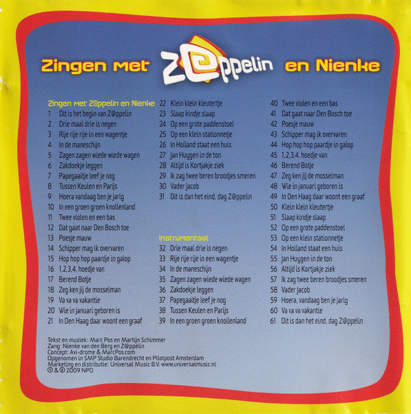 Z@ppelin En Nienke van den Berg : Zingen Met Z@ppelin En Nienke (CD, Album)