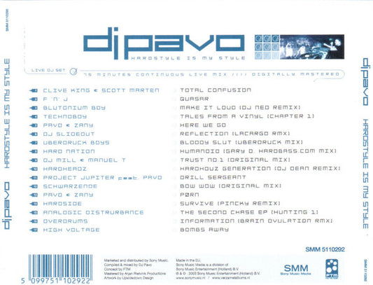 DJ Pavo : Hardstyle Is My Style (CD, Comp, Mixed)