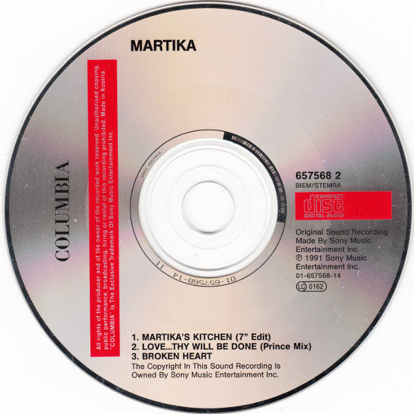 Martika : Martika's Kitchen (CD, Maxi)