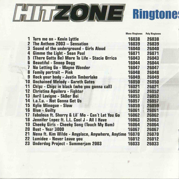 Various : Yorin FM - Hitzone - Best Of 2003 (2xCD, Comp)