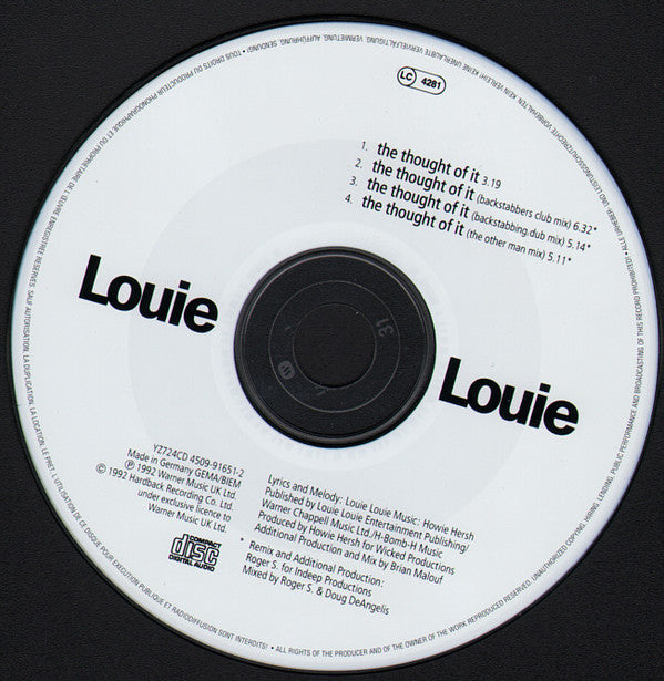 Louie Louie (2) : The Thought Of It (CD, Single)
