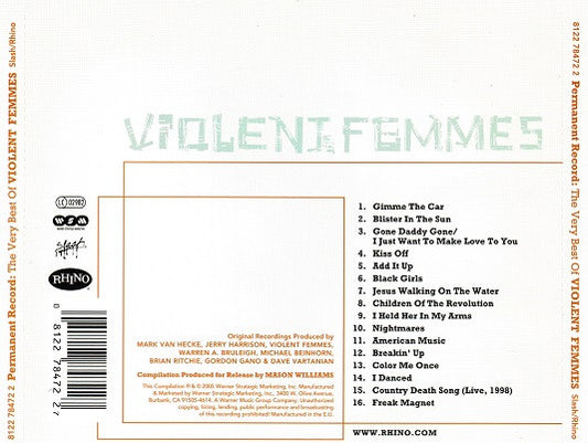 Violent Femmes : Permanent Record: The Very Best Of Violent Femmes (CD, Comp)