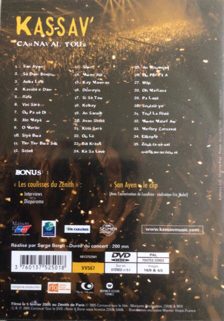 Kassav' : Carnaval Tour (DVD-V, PAL)