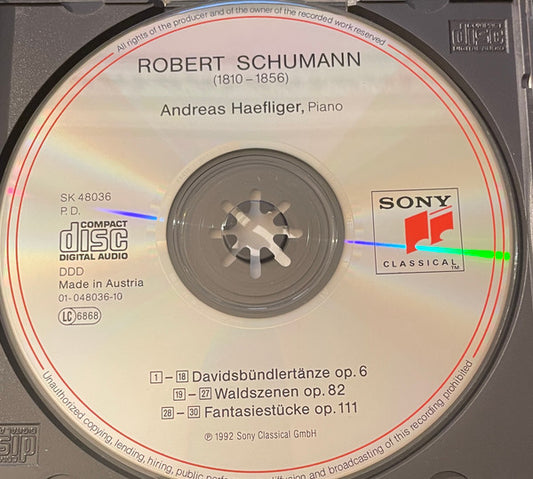 Robert Schumann - Andreas Haefliger : Davidsbündlertänze / Waldszenen / Fantasiestücke (CD)