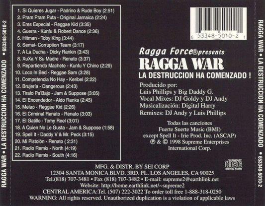 Various : Ragga War (CD, Comp, Mixed)