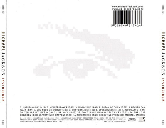 Michael Jackson : Invincible (CD, Album, Ltd, Gre)