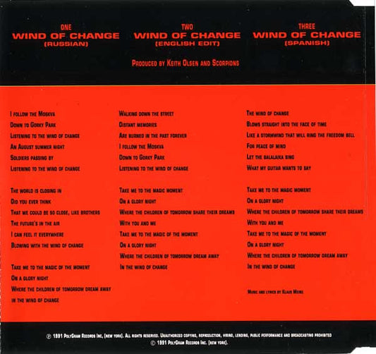 Scorpions : Ветер Перемен (CD, Maxi)