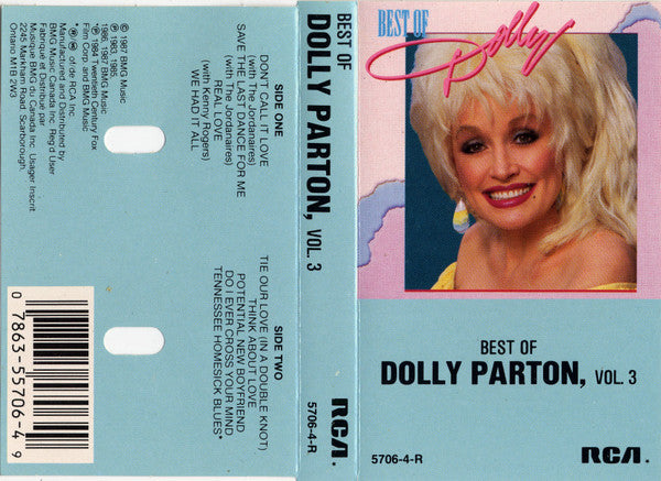 Dolly Parton : Best Of Dolly Parton, Vol. 3 (Cass, Comp, Bla)