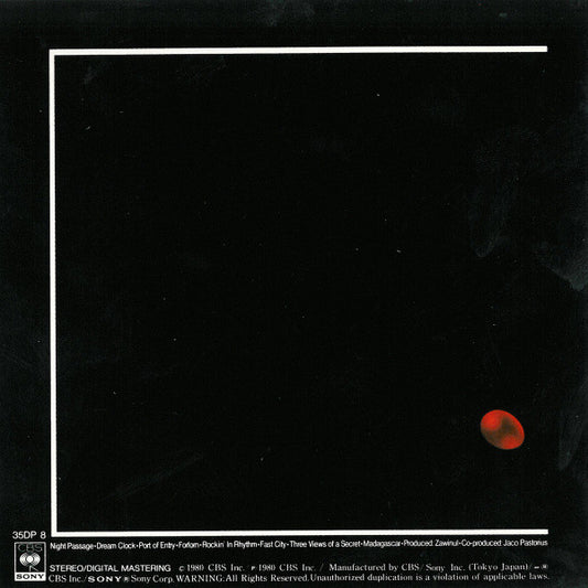 Weather Report : Night Passage (CD, Album, RE)