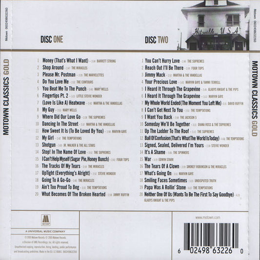 Various : Motown Classics Gold (2xCD, Comp, RE, RM)