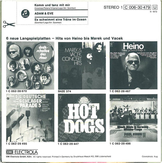 Adam & Eve (6) : Komm Und Tanz Mit Mir (7", Single)