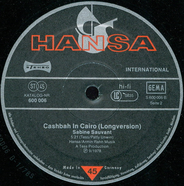 Various : Fire / We Fly To Andromeda / Cashbah In Cairo (12", Single)