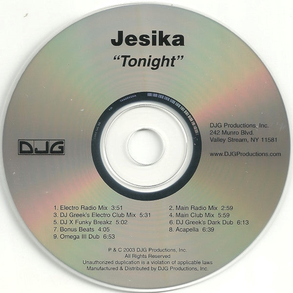 Jesika : Tonight (CD)