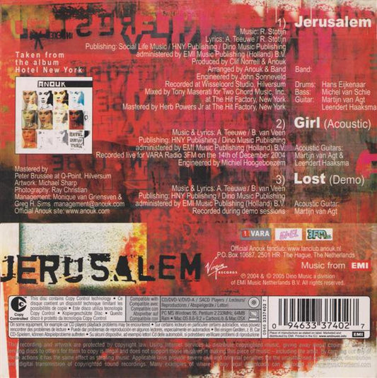 Anouk : Jerusalem (CD, Single, Copy Prot.)
