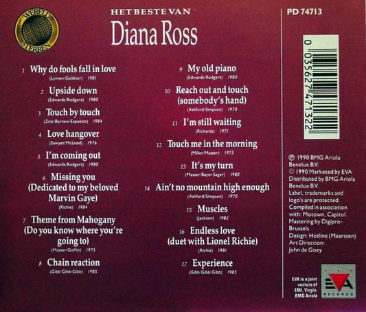 Diana Ross : Het Beste Van (CD, Comp)