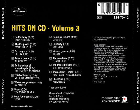 Various : Hits On CD Volume 3 (CD, Comp)