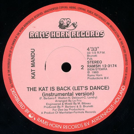 Kat Mandu : The Kat Is Back (Let's Dance) (12")