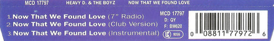Heavy D. & The Boyz : Now That We Found Love (CD, Single)