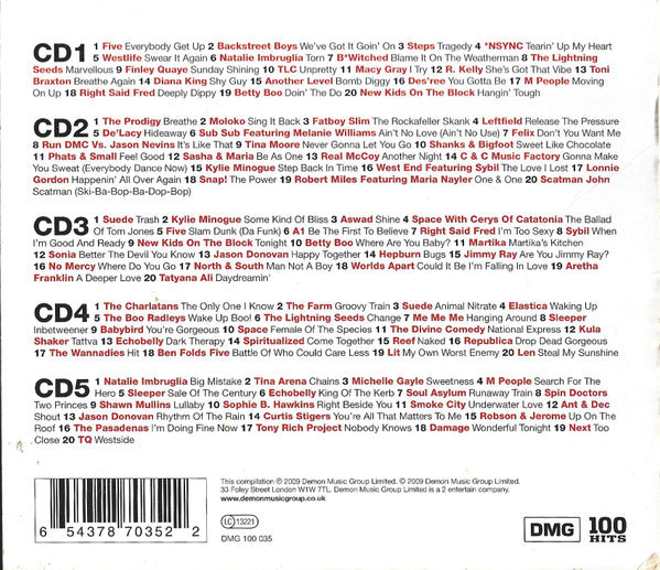 Various : 100 Hits 90s Pop (Box + 5xCD, Comp)