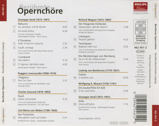 Various : Berühmte Opernchöre (CD, Comp)