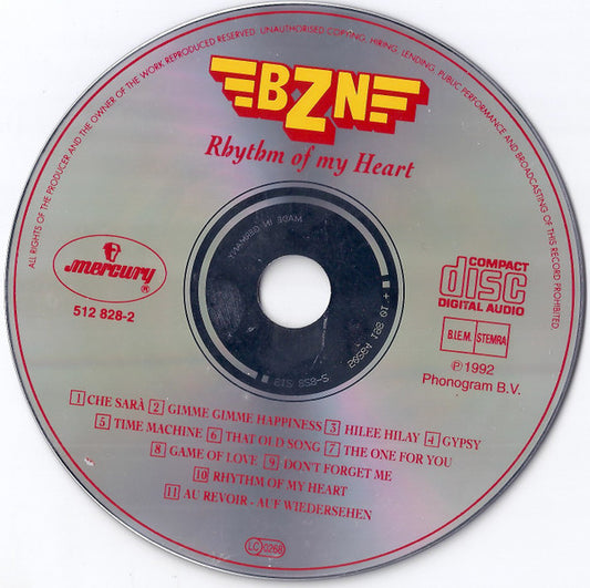 BZN : Rhythm Of My Heart (CD, Album)