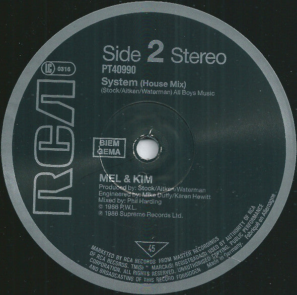 Mel & Kim : Showing Out (12", Maxi)