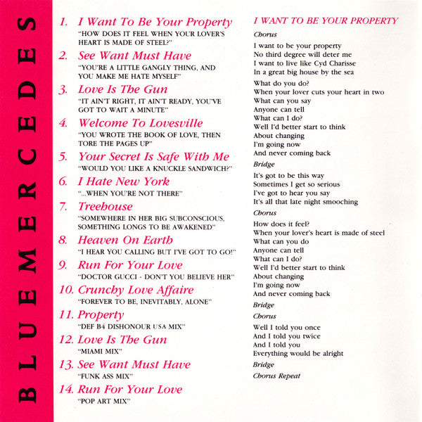 Blue Mercedes : Rich And Famous (CD, Album)