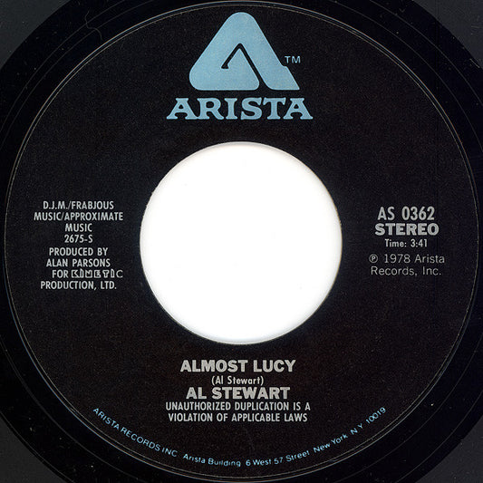 Al Stewart : Time Passages / Almost Lucy (7", Single, Styrene, Pit)