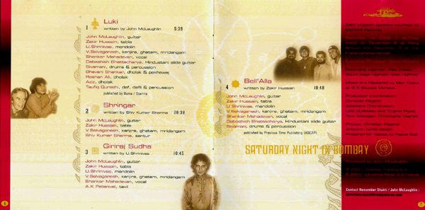 Shakti (2) : Saturday Night In Bombay (CD, Album)