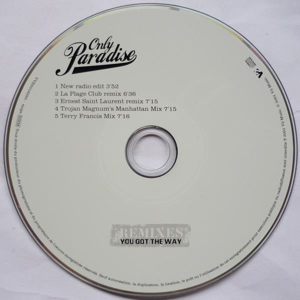 Only Paradise : You Got The Way Remixes (CD, Maxi)