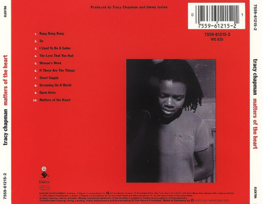 Tracy Chapman : Matters Of The Heart (CD, Album, RE)