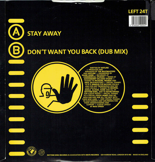 Hotline : Stay Away (12")
