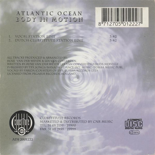 Atlantic Ocean : Body In Motion (CD, Single)