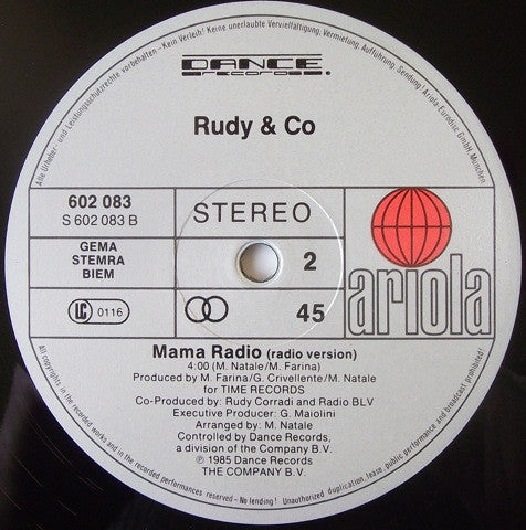 Rudy & Co. : Mama Radio (12", Maxi)