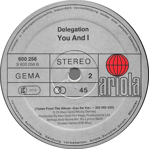 Delegation : Put A Little Love On Me / You And I (12", Maxi)