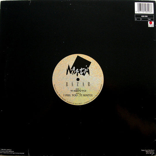 Matia Bazar : Ti Sento (12", Maxi)