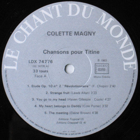 Colette Magny : Chansons Pour Titine (LP, Album, Gat)