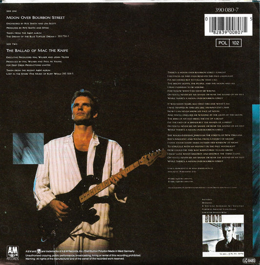 Sting : Moon Over Bourbon Street (7", Single)