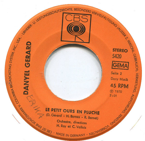 Danyel Gérard : Butterfly (7", Single)