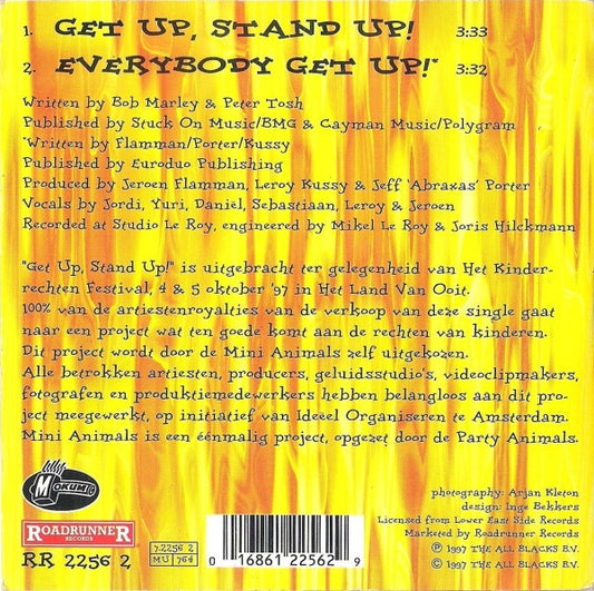 Mini Animals : Get Up, Stand Up! (CD, Single)