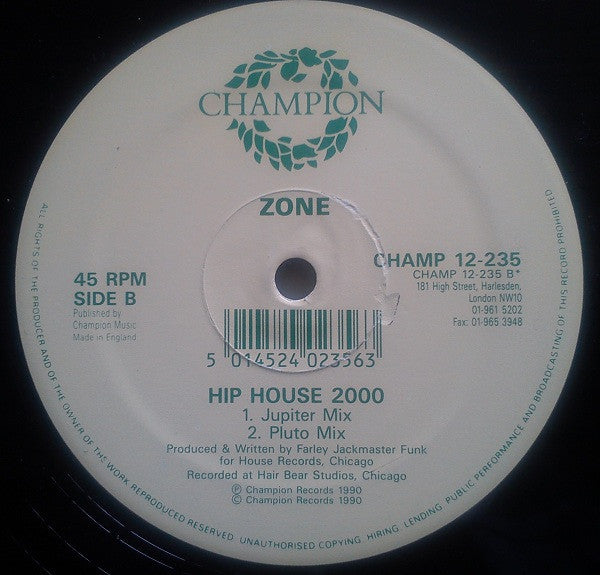 Zone (10) : Hip House 2000 (12")