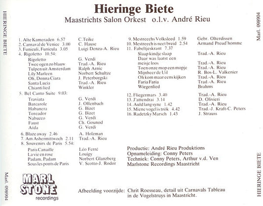 Maastrichts Salon Orkest o.l.v. André Rieu : Hieringe Biete (CD, Album)
