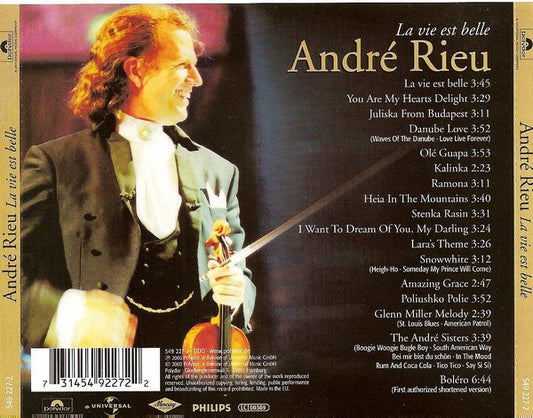 André Rieu : La Vie Est Belle (CD, Album)