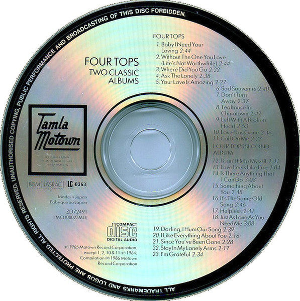 Four Tops : Four Tops / Four Tops Second Album (CD, Comp)