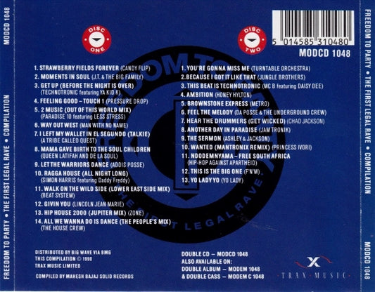 Various : Freedom To Party 1 - The First Legal Rave (2xCD, Comp)